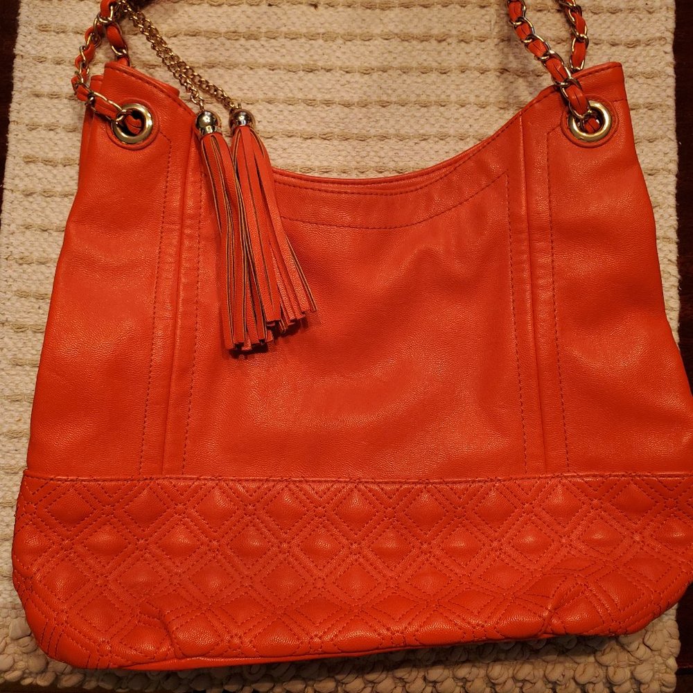 Orange shoulder bag